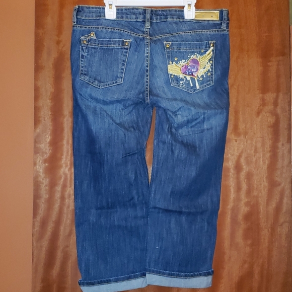 💯ECKO RED DENIM CAPRIS - Picture 6 of 8